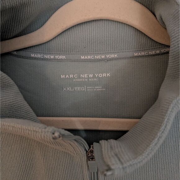 Marc NY By Andrew Marc 1/4 Zip Sweatshirt women Pullover Blue /green 2XL - Picture 4 of 7